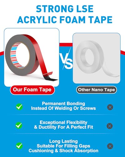 Double Sided Tape Heavy Duty Mounting Tape,TESA Strong Adhesive,18ftx0.94in - size: 0.94IN x 18FT-6411