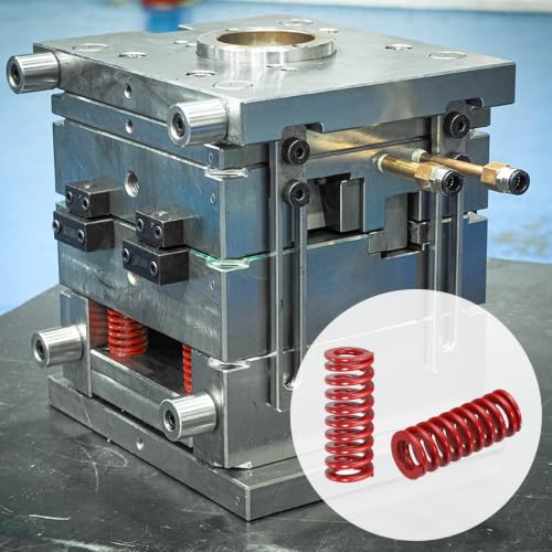 HARFINGTON 2pcs Die Spring 1/2" OD x 1.25" Free Length SMH2005, Red - size: 1/2" OD x 1.25" Free Length