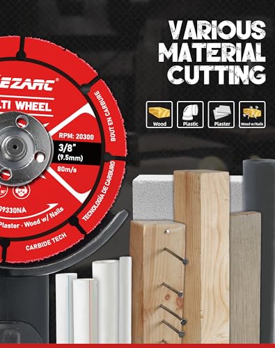 EZARC 3 Inch Carbide Cut Off Wheels for Wood, Nails, Plaster, 2-Pack - style: 3 Inch
