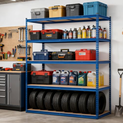 Heavy Duty Metal Adjustable Shelving Unit Storage Shelving - size: 60" W x 24" D x 72" H