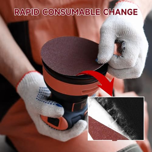 100PCS 5 Inch Sanding Discs 60 Grit Sandpaper for Orbital Sander - style: Aluminum oxide-No Hole