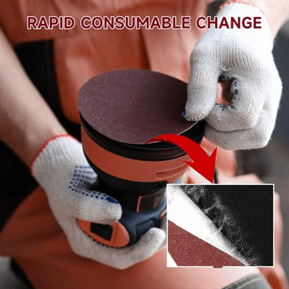 100PCS 5 Inch Sanding Discs 60 Grit Sandpaper for Orbital Sander - style: Aluminum oxide-No Hole