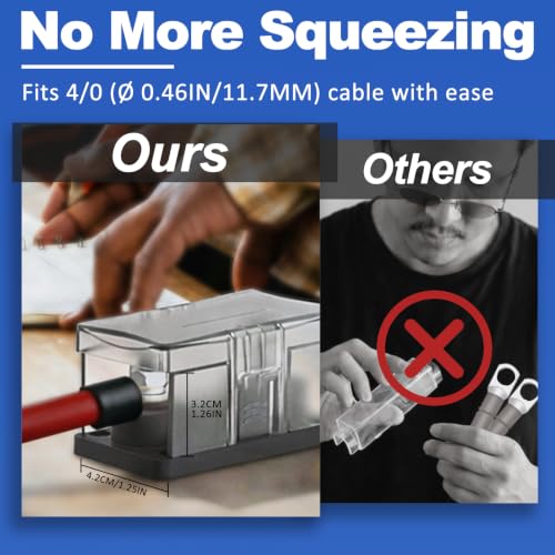 300A ANL Fuse Holder 0-4 Gauge AWG Fuse with M10 Stud Fuse Block with LED Indicator for Car Audio, Boat, RV, Truck, Marine - style: 300A-M10