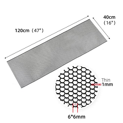AggAuto 47x16 inches Car Pickup Truck Grill Mesh 6mm Honeycomb Hole Black - color: Black, size: 6x1mm Honeycomb
