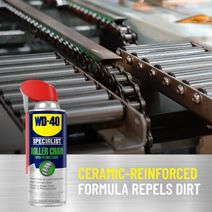 WD-40 Specialist Roller Chain Non-Fling Lubricant, 10 OZ [6-Pack] - size: 6-Pack