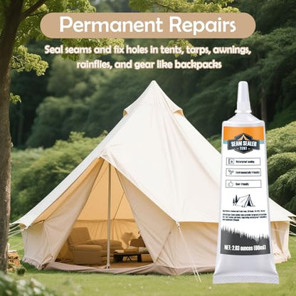 120ml Tent Seam Sealer, Repair Damaged/Seam Sealer Tent Fabric, Restore the Waterproof Barrier, for Camping/Hiking/Outdoor Gear - Clear