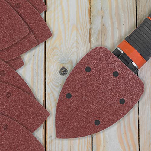 60 Pcs 80 Grit Mouse Detail Sander Sandpaper, Aluminum Oxide Mouse Sander Pads 5 Hole Palm Sander Pads Sanding Sheets for 140mm Mouse Sander - size: 80 Grit