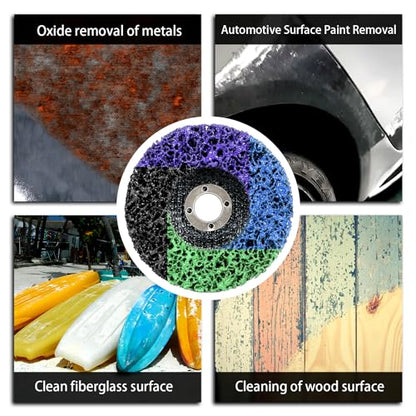 12 Pack 4 Kinds Paint Strip Discs 4" x5/8" Angle Grinder Stripper Wheels for Removing Paint Rust and Oxides of Metal and Wood Surfaces - style: 4 in - 12 pk