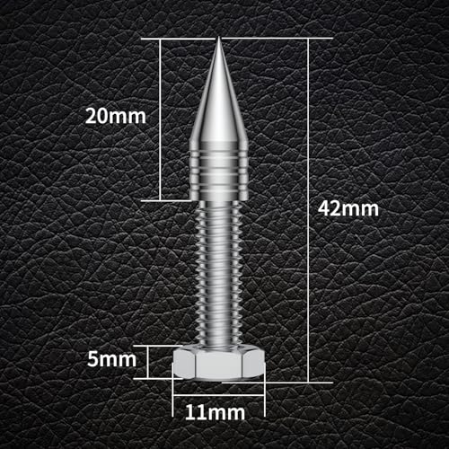 Tertullus Speaker Spikes M6 Vibration Isolation Stand Feet (Without Spike Pad) for Speaker, Subwoofer, Amplifier, CD DVD Player (4 pcs) - size: M6-42