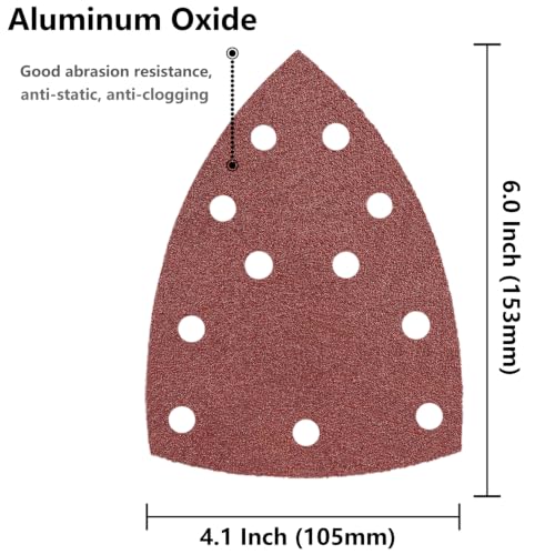 FOWOK 160pcs Sandpaper for Skil Detail Sander, 60-240Grit Sanding Sheets - size: Standard Sandpaper without Pads