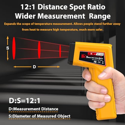 FKM Infrared Thermometer Gun Non-Contact Laser Temperature Gun,-58°F~986°F - color: Yellow