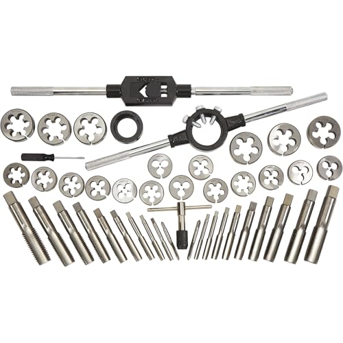 Klutch 45-Piece Metric Tap and Die Set, Metric Taps and Dies