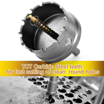 2Pcs 9/16 Inch TCT Carbide Hole Saw Set for Hard Metal - size: 14mm | 9/16''-2 Pack