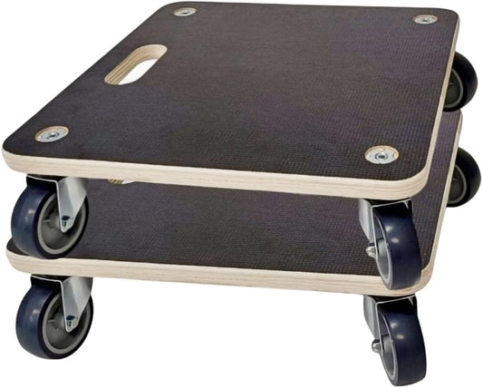 Hardwood Furniture Moving Wooden Dolly with 4 Rubber Silent Wheels,15 Inch Securely Holds 2204 Lbs Heavy Duty Rolling Mover for Piano Couch Fridge Washing Machine Big Plant, 2 Packs - size: Square Furniture Dolly with TPR Wheels