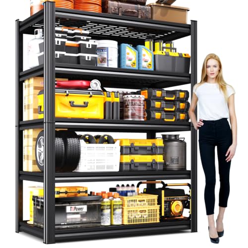35.4" Wire Shelving Unit, 5-Tier Adjustable Garage Storage Shelves - size: 35"Wx15.7"Dx71"H