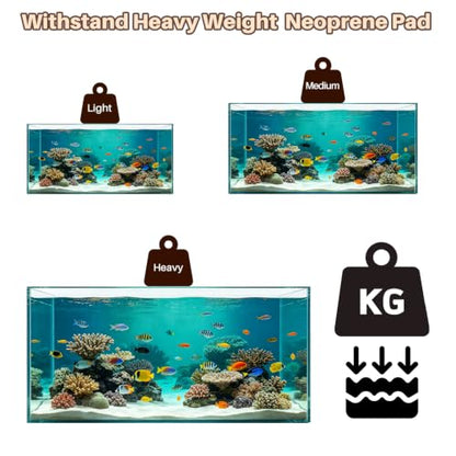 2PCS 24x48in Aquarium Leveling Mat Waterproof Neoprene Fish Tank Mat - size: 24*48in