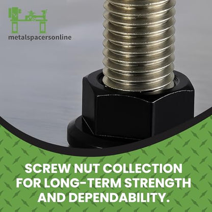 M8 x 1.25 Black Zinc Finish Durable Flange Nuts 10 Pack