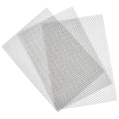 TIMESETL 3 Pcs Stainless Steel Woven Wire 5 Mesh - 12" x 8"(30x21cm) Metal Security Guard Garden Screen Cabinets Mesh - size: 12" x 8" 5 Mesh