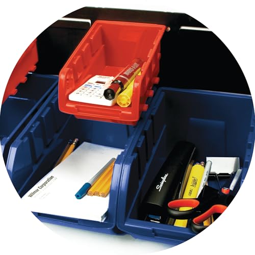 Performance Tool W5195 15pc Storage Bin Set, Great For Organizing Home, Office or Workshop - style: 15pc - Red & Blue Bins Only