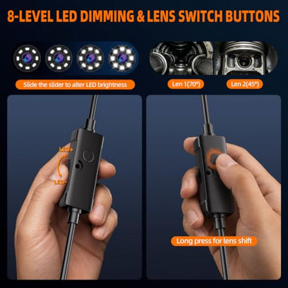 Daxiongmao Endoscope Camera with Light, 1920P HD Borescope