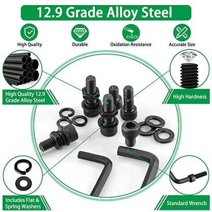 860Pcs M2-M5 Metric Screws, 12.9 Alloy Steel Hex Bolts & Nuts Kit - size: M2 M3 M4 M5 860pcs 3