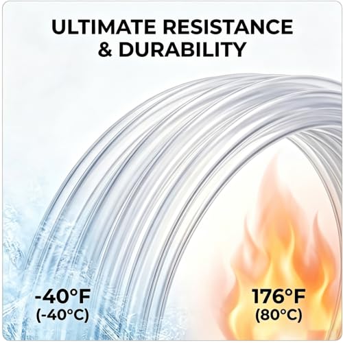 CG WEITENG PNEUMATIC PU Polyurethane Air Tubing, 8mm OD 5mm ID Air Hose Pipe, 16.4 Feet (5m) Flexible Pneumatic Hose for Air Line & Fluid Transfer - White - color: Transparent, size: 5meters-8mmx5mm
