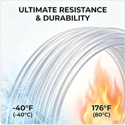CG WEITENG PNEUMATIC PU Polyurethane Air Tubing, 8mm OD 5mm ID Air Hose Pipe, 16.4 Feet (5m) Flexible Pneumatic Hose for Air Line & Fluid Transfer - White - color: Transparent, size: 5meters-8mmx5mm
