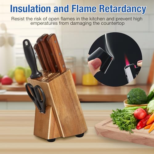 4 Pcs Rubber Feet for Cutting Board with Stainless Screws - size: 1-1/2" W X 11/16" H