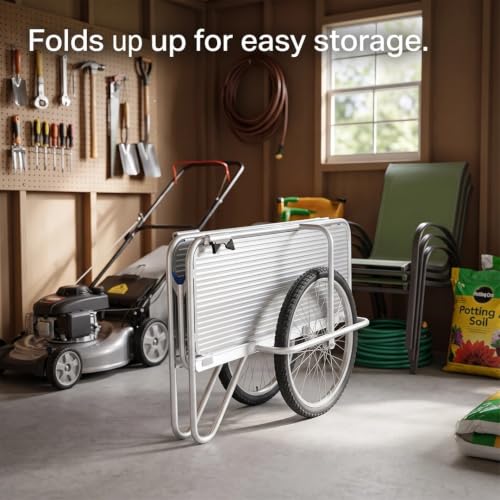 FarmTek Aluminum Fold-Up Utility Cart – 250 lb Capacity