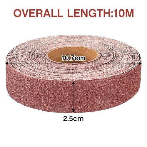 Emery Cloth Roll 240 Grit, 1 Inch x 33 Feet Heavy Duty Sandpaper - size: 10 meters, style: 240 Grit