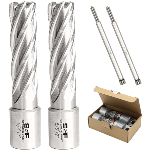 S&F STEAD & FAST Annular Cutter Set 2 Pcs, 5/8" x 2" DOC, Mag Drill Bits - style: 2P-5_8x2