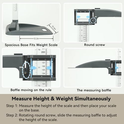 Height Measurement Portable Stadiometer Height Rod 8-85 inch