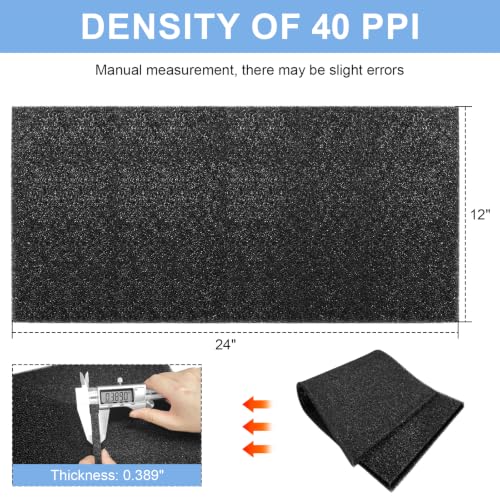 BF-2 40 PPI Air Filter Foam Sheet 3/8'' Filter Foam for UNI 12"x24"x3/8''