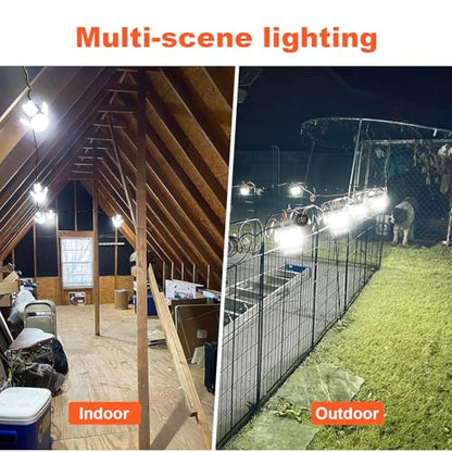 70w LED Temporary Work Light,10500Lm 5000K Super Bright Construction Lights 4 Adjustable Light Panels,Led Work Light IP67 Dust Waterproof with Hook Portable Linkable for Job Site Garage Lighting - size: 70 W