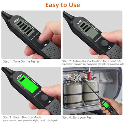 Proster Gas Leak Detector, Handheld Natural Gas Sniffer