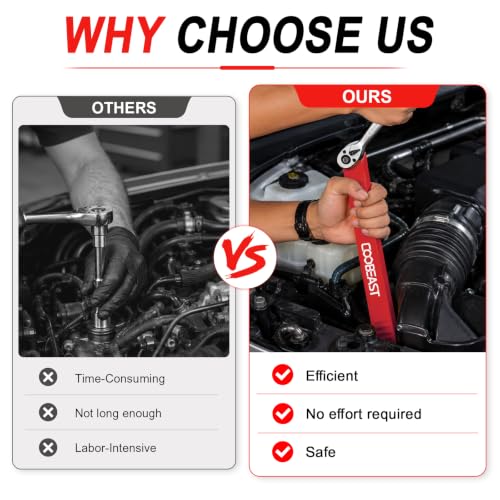 3/8 inch Pro Offset Extension Wrench Impact Wrench Extender Tool Socket Set - color: Red, size: 16.34inch