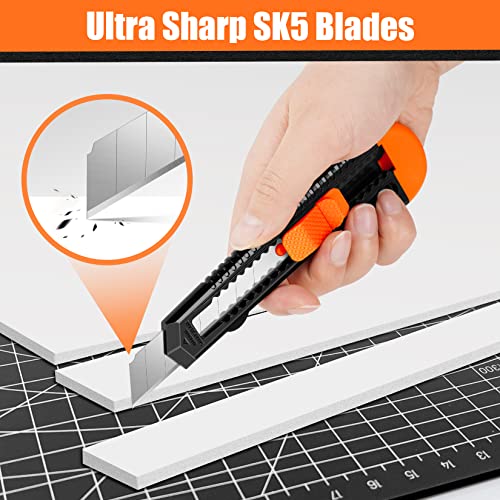 DIYSELF 12 Pack Box Cutter Retractable, 18mm Snap-Off Utility Knife - size: 12-Pack