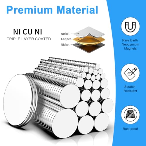 Magnets, 8 Different Sizes Small Round Magnetic 600 Pack - size: Mix-8 Sizes