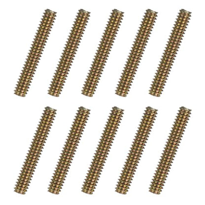 uxcell 10pcs Fully Threaded Rods 1/4x1-1/2 All Thread Studs Long Threaded Screw Carbon Steel for Furniture Garden Railing Mounting Assembly Fastening Frame Connection Colorful Zinc - size: 1/4x1-1/2"