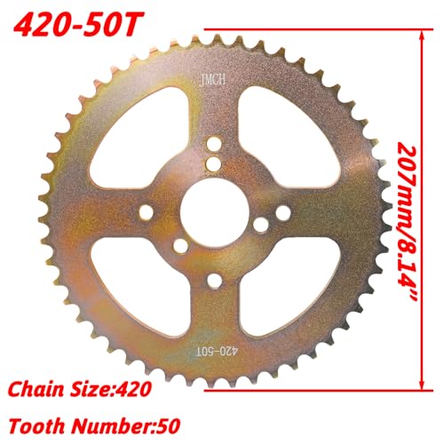 JMCHstore 50T Rear 420 Chain Sprocket for Coleman B200R B200RSV Upgrades - size: 50T