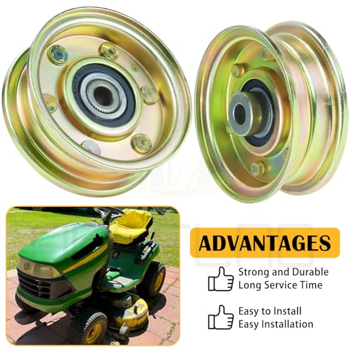 2 Pack 756-04224 Flat Idler Pulley Cub Cadet LT1050 LT1042 Tractors - color: L09 2x756-0981