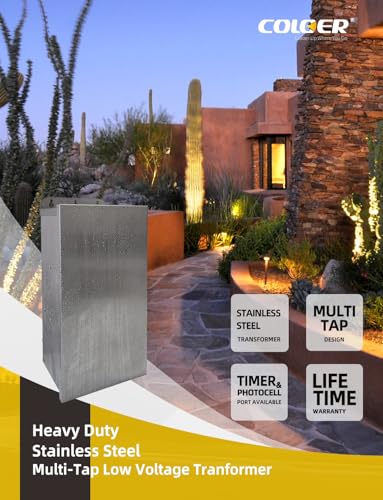COLOER 600W Multi-Tap Low Voltage Landscape Transformer Only - size: 600W