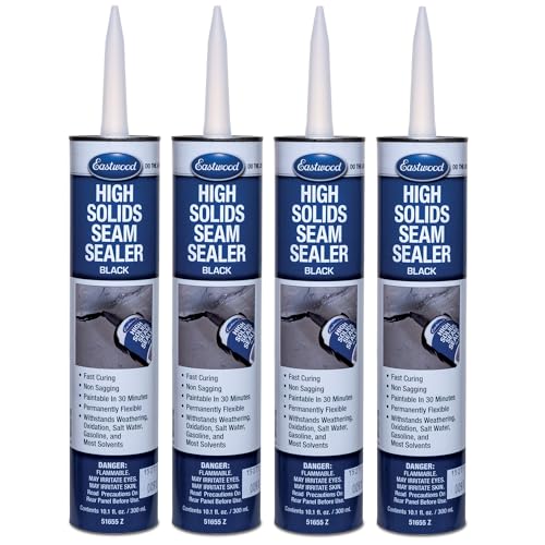 Eastwood Flexible Insulated Waterproof Black Seam Sealer Cartridge Floor Trunk Fender | 4 Pack - color: Black, size: 40.4 Fl Oz (Pack of 4)