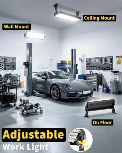 150W 18000LM Shop Light with 9.84FT Cord+Switch, IP66 for Garage Workshop