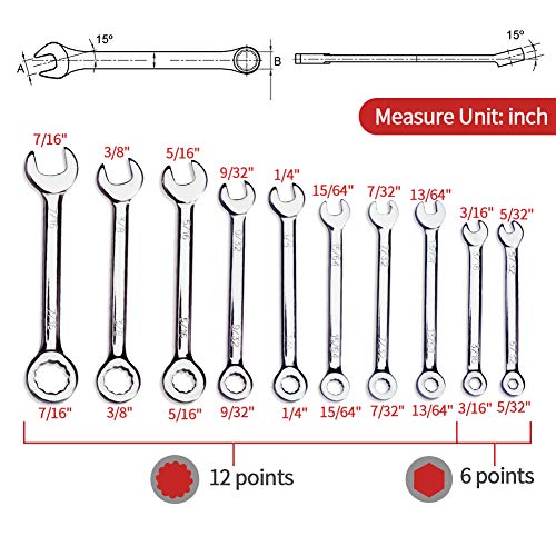 SPEEDWOX Mini Handle Wrench Set, Open/Box, High Carbon Steel, 2-Piece - size: 4 set wrench