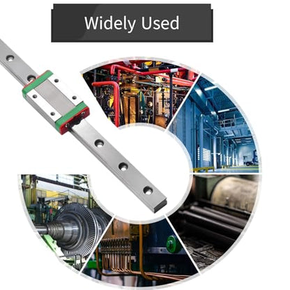 MGN9H 200mm Linear Rail Guide Mini Linear Sliding Guideway with Linear Bearing Sliding Block for for DIY CNC Routers Lathes Mills Automated Machines - size: 200mm, style: MGN9H