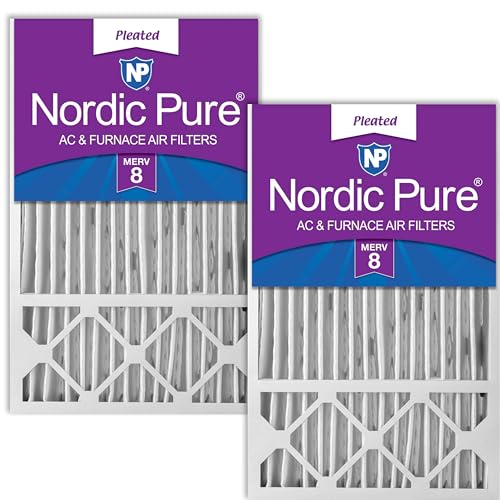 Nordic Pure 16x25x5 Honeywell/Lennox Replacement MERV 8 Air Filters 2 Pack - style: MERV 8