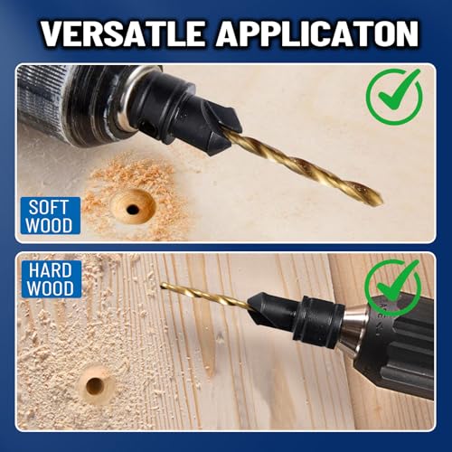 shengbenhao #4 Countersink Drill Bit Set for Wood 12Pcs Adjustable - style: #4