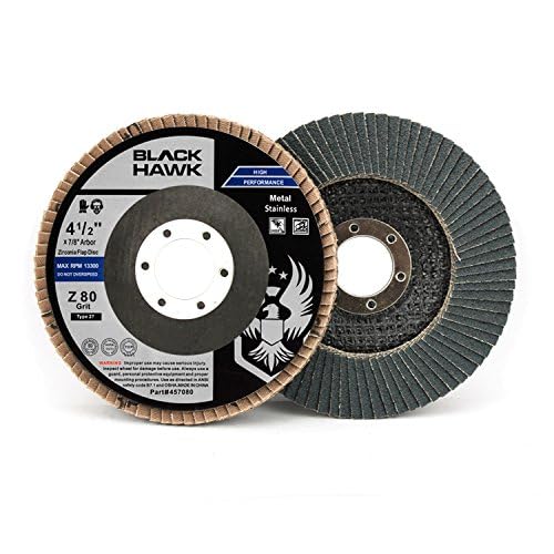 BHA 4-1/2 x 7/8 Zirconia Flap Disc T27 Angle Grinder - 80 Grit - 10 Pack - size: 80 Grit