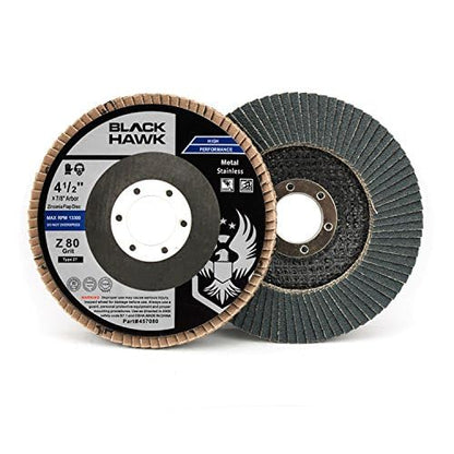 BHA 4-1/2 x 7/8 Zirconia Flap Disc T27 Angle Grinder - 80 Grit - 10 Pack - size: 80 Grit